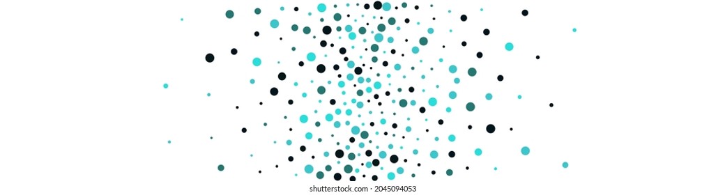 Blue Polka Independence Vector Panoramic White Background. Transparent Splash Background. Flying Shine Texture. Indigo Round Fun Pattern.