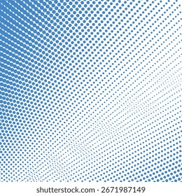Blue polkadot halftone abstract background vector image design with dotted pattern