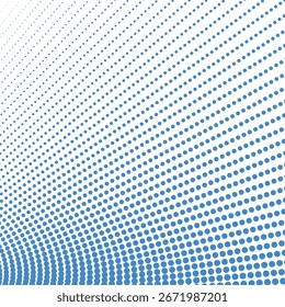Blue polkadot halftone abstract background vector image design with dotted pattern