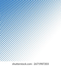 Blue polkadot halftone abstract background vector image design with dotted pattern