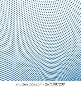 Blue polkadot halftone abstract background vector image design with dotted pattern