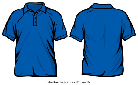 blue polo shirt