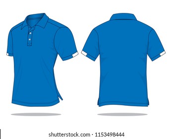 Blue Polo Shirt for Template (Jumper)
: Perspective Views