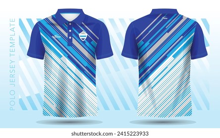 blue polo sport jersey mockup design