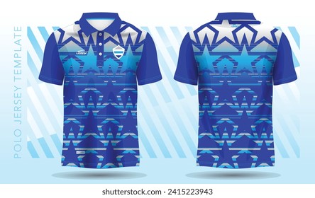 blaues Polosport-Trikot-Design