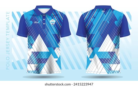 blue polo sport jersey mockup design