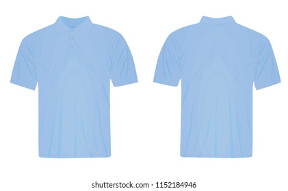 Blue polo t shirt. vector illustration