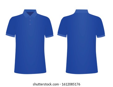 Blue polo t shirt. vector illustration