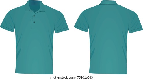 Blue polo t shirt. vector illustration