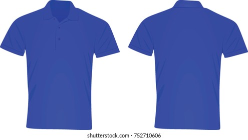 Similar Images, Stock Photos & Vectors of blank blue polo shirt, front