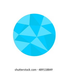blue poly circle