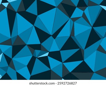 Blue Polygon Abstract Background – Hand-Drawn Vector Design