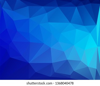 blue polygon abstract background shade from dark to bright