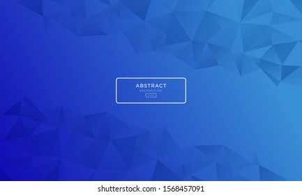 blue polygon abstract geometric background vector
