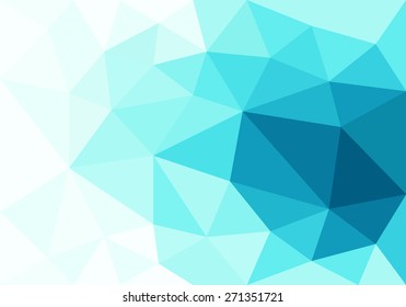 Blue polygon background gradient color triangle geometric pattern with dimension layer paper for text and background artwork design , vector