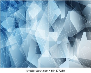 Blue Polygon background, graphic wallpaper, abstract backbround.
