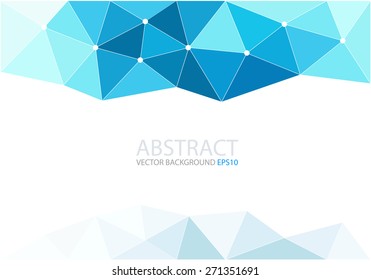 Blue Polygon Background Triangle Geometric Gradient Stock Vector ...