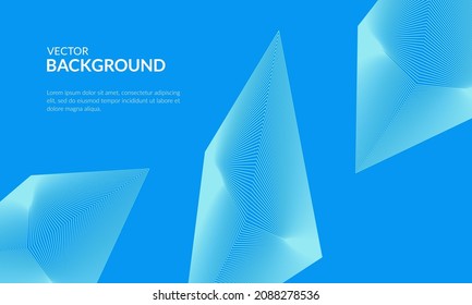Blue polygon background. Vector illustration.