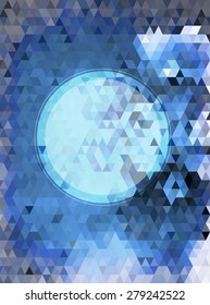 Blue polygon cover background