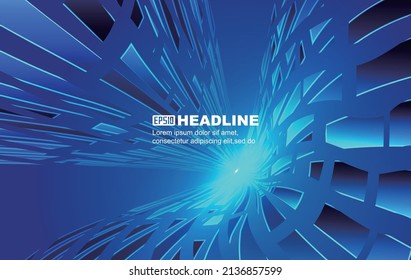 Blue polygon fragment impinges on force sensing vector background