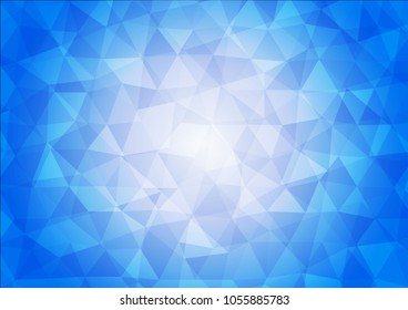 Blue polygon gradient background, Low poly illustration, vector.