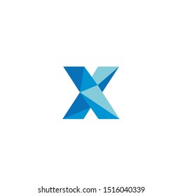 The blue polygon is the letter X
