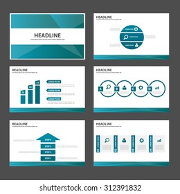 blue polygon Multipurpose infographic Presentation template flat design set for advertising marketing web brochure flyer leaflet 