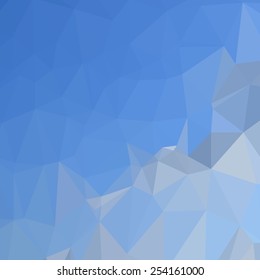 Blue polygon vector background.