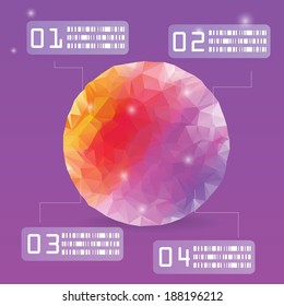 Blue Polygon vector infographic