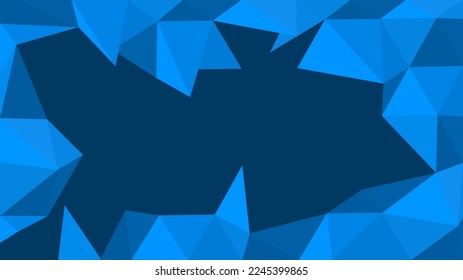 Blue polygonal abstract background. geometric banner