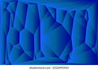 Blue polygonal abstract background and geometric triangular vector illustration graphic background