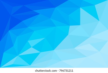 Blue polygonal abstract background. Low Poly vector illustration