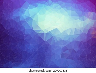 Blue polygonal abstract background. Triangles background for your design