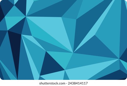 Blue polygonal background. Abstract geometric design template