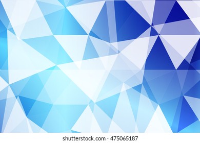 blue polygonal background for your banner, presentation, business idea. vector illustration.