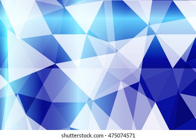 blue polygonal background for your banner, presentation, business idea. vector illustration.