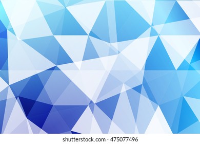 blue polygonal background for your banner, presentation, business idea. vector illustration.