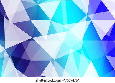 blue polygonal background for your banner, presentation, business idea. vector illustration.