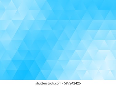 Blue Polygonal Background.Vector Triangle Background.