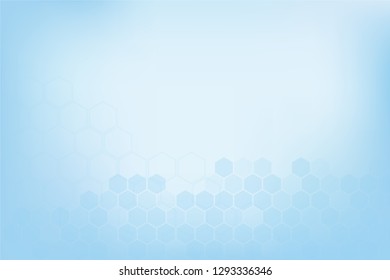 Blue polygonal banner. Abstract healthy and medical background. Technology and science wallpaper template. Soft blue color. Business vector illustration