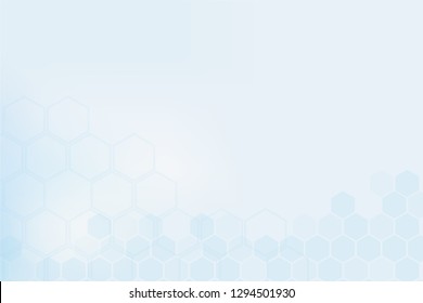 Blue polygonal banner. Abstract healthy and medical background. Technology and science wallpaper template. Soft blue color. Business vector illustration