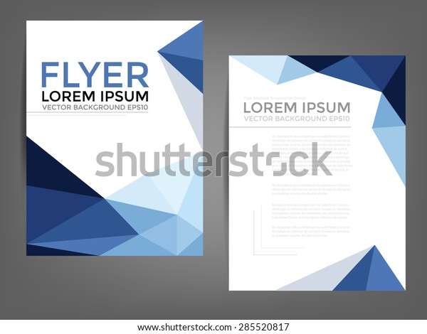 Blaue Mehrfarbige Broschuren Vorlage Flyer Hintergrund Design Fur Papiergrosse Stock Vektorgrafik Lizenzfrei