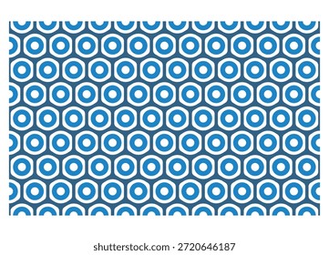 Patrón de Vector sin costuras poligonal y circular azul ideal para Fondos de pantalla, textiles, empaques, fondos de Web y diseño.