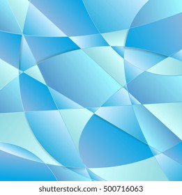 Diseño de textura curvada policonal azul. Fondo del vector geométrico tecnológico