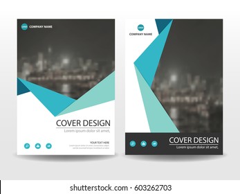 Blue polygonal flyer cover business brochure vector design, Leaflet advertising abstract background, Modern poster magazine layout template, Annual report for presentation.