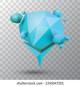 blue polygonal geometric banner . Abstract vector Illustration, low poly style. Stylized design elementfor logo, banner, poster, flyer, cover, brochure and web backgrounds 