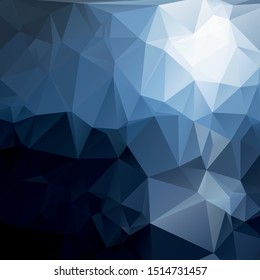 Blue polygonal geometric sky background. Water triangle pattern