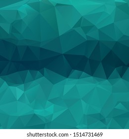 Blue polygonal geometric sky background. Water triangle pattern