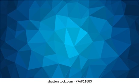 Blue polygonal illustration background. Low poly style