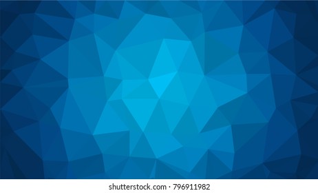 Blue polygonal illustration background. Low poly style